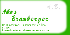 akos bramberger business card